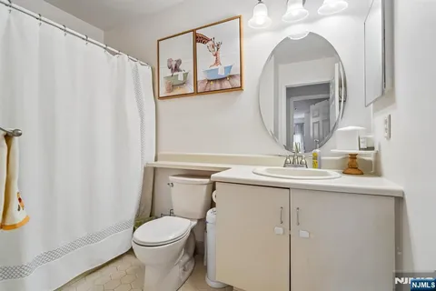 a bathroom with a toilet a sink and a mirror