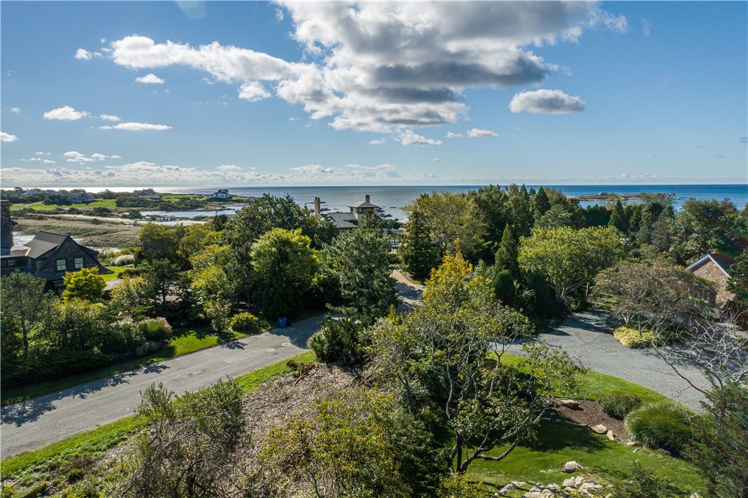 11 Ocean Heights Road Newport, RI 02840 - Photo 11 of 17 Potential vista from third floor, although water view is closer than drone is able to capture in this image.