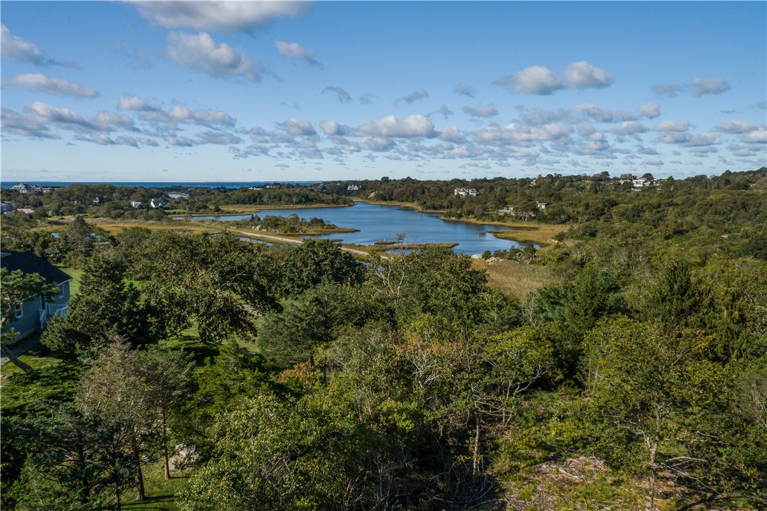 11 Ocean Heights Road Newport, RI 02840 - Photo 12 of 17 Potential vista from third floor, although water view is closer than drone is able to capture in this image.