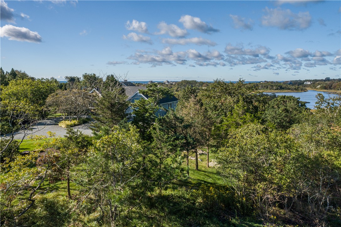 11 Ocean Heights Road Newport, RI 02840 - Photo 14 of 17 Potential vista from second floor, although water view is closer than drone is able to capture in this image.