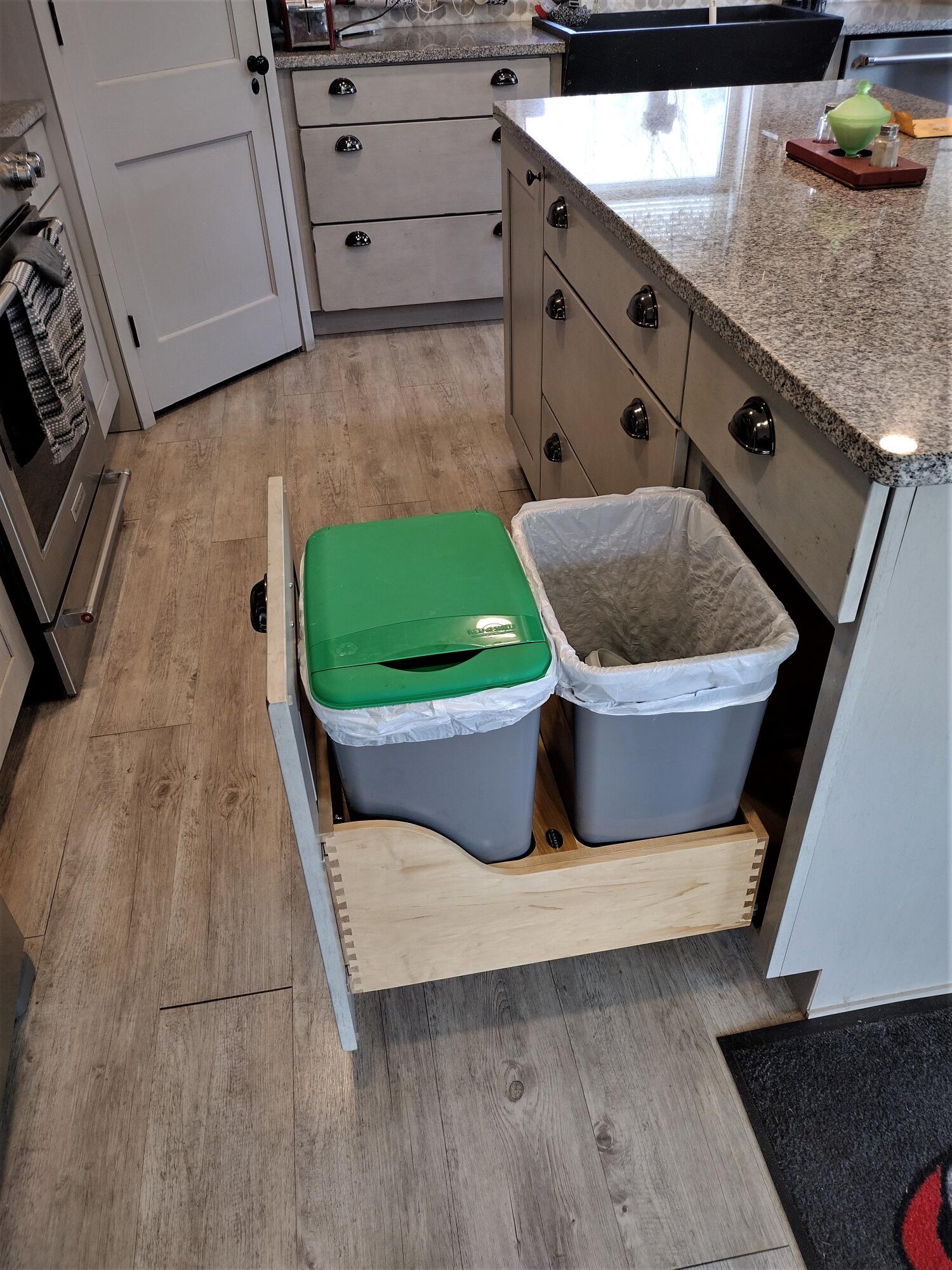 727 Dexter Road Corinna, ME 04928 - Photo 19 of 54 Kitchen Trash & Recycling bins