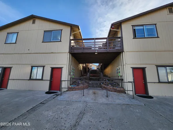 a view of a house with a balcony