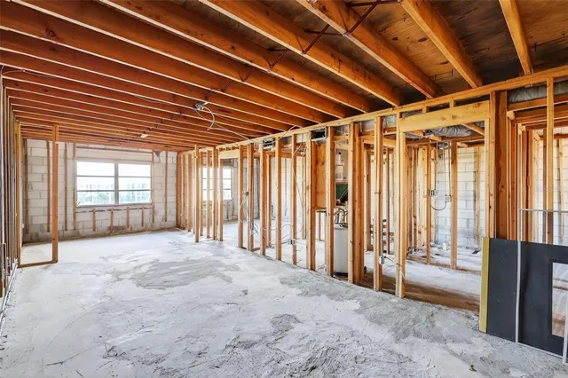 a view of a room with sliding door