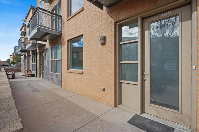 a view of a building entrance