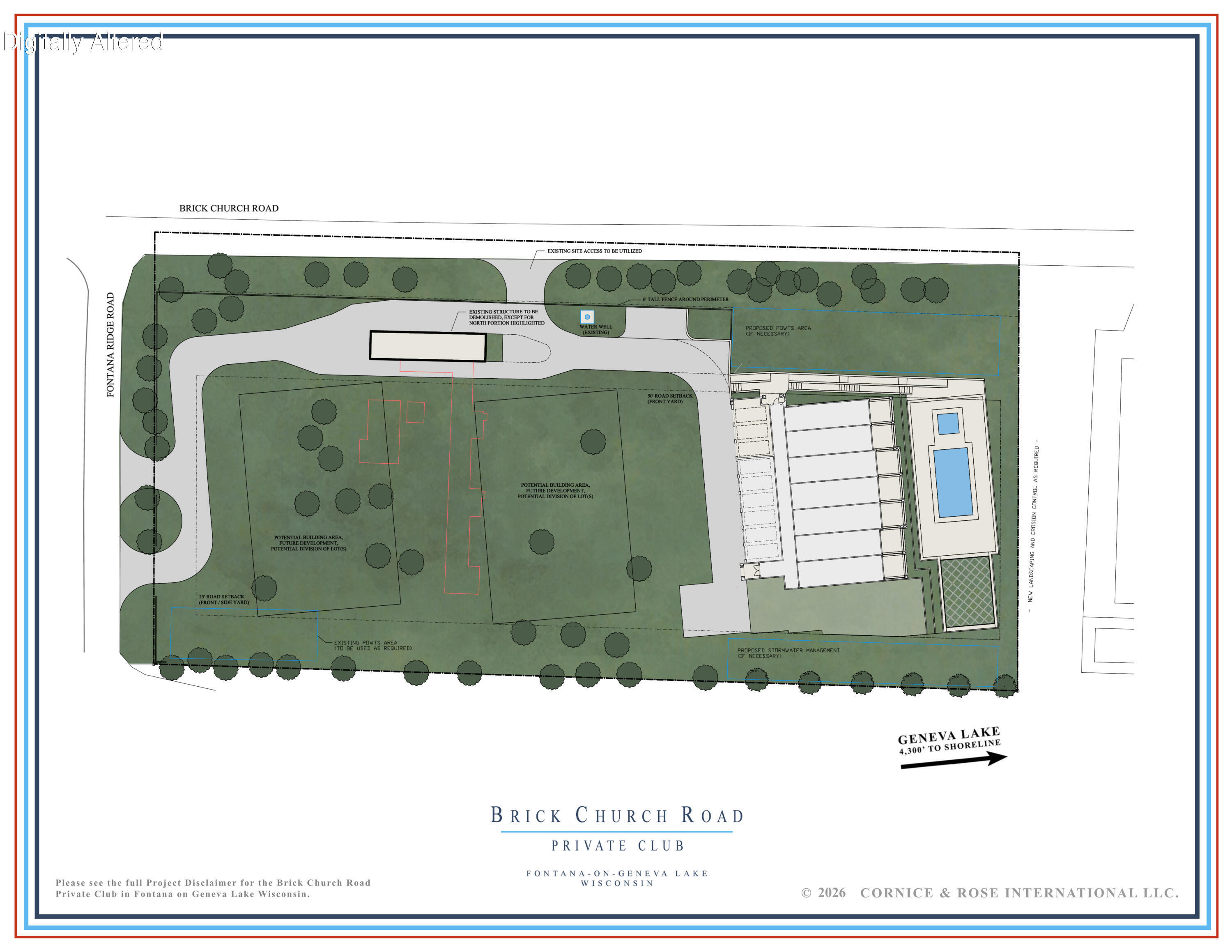 W5869 Brick Church Road Fontana, WI 53125 - Photo 10 of 17 Image 10_BCR_Site Plan_30April2026