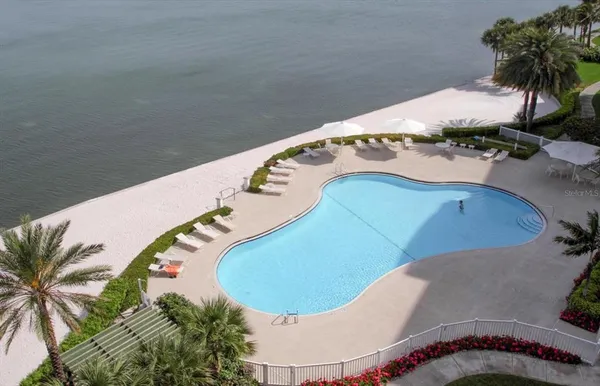 a view of an outdoor space and tennis court