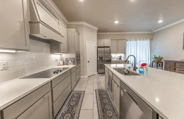 a potted plant sitting in front of a house