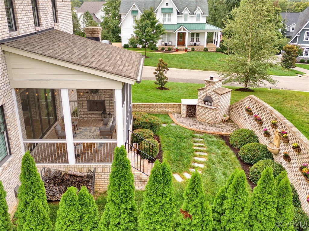 16100 Fawley Road Midlothian, VA 23112 - Photo 49 of 50 Private backyard w/ pizza oven