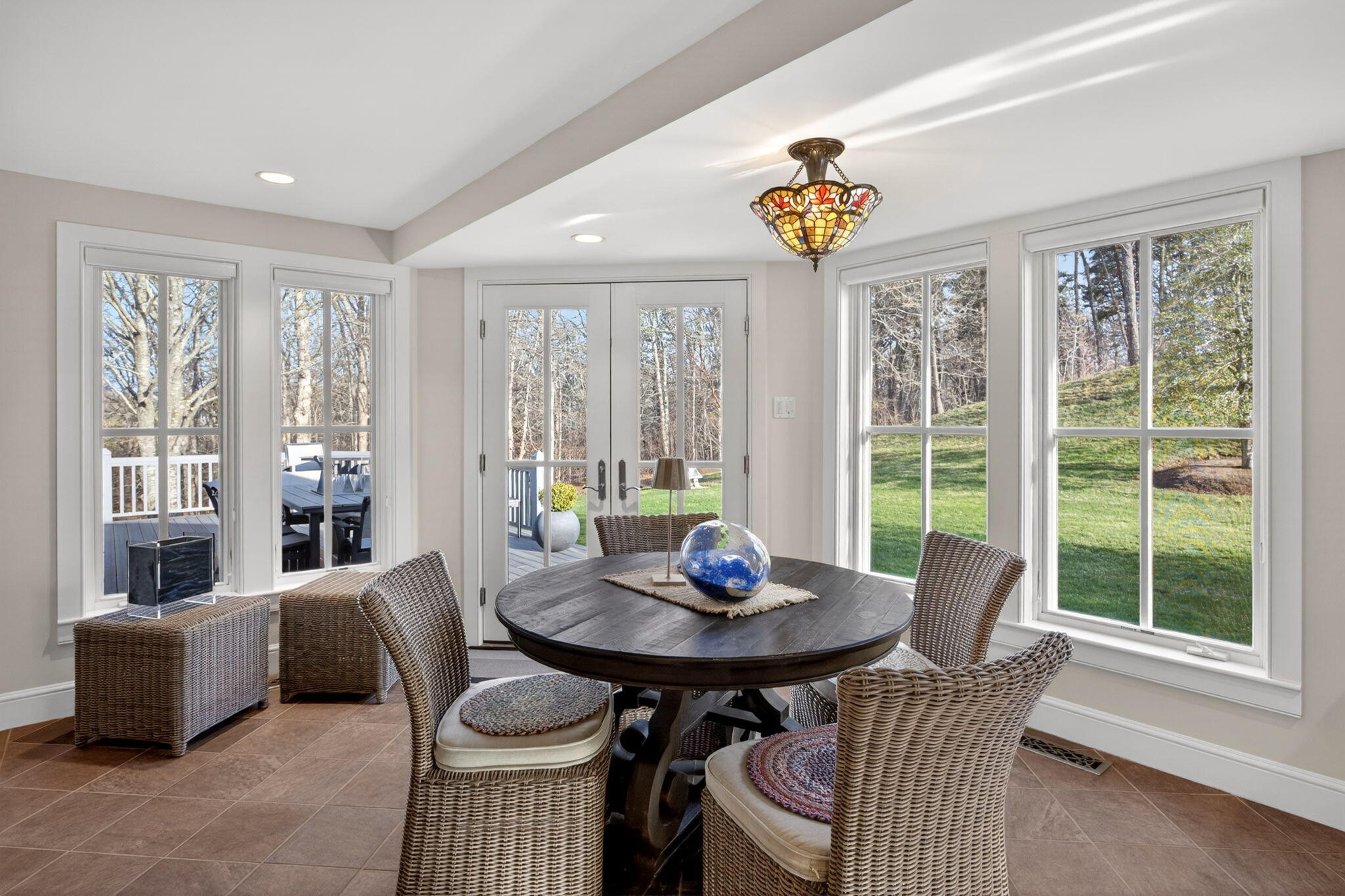 35 Northgate Road North Chatham, MA 02650 - Photo 21 of 75 a view of a dining room with furniture a chandelier and wooden floor