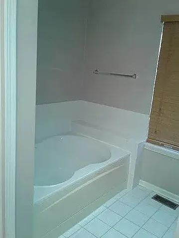 a living room with a fireplace