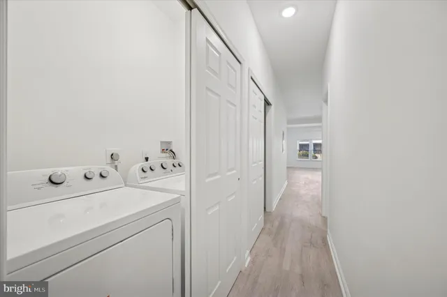 a view of utility room with washer and dryer