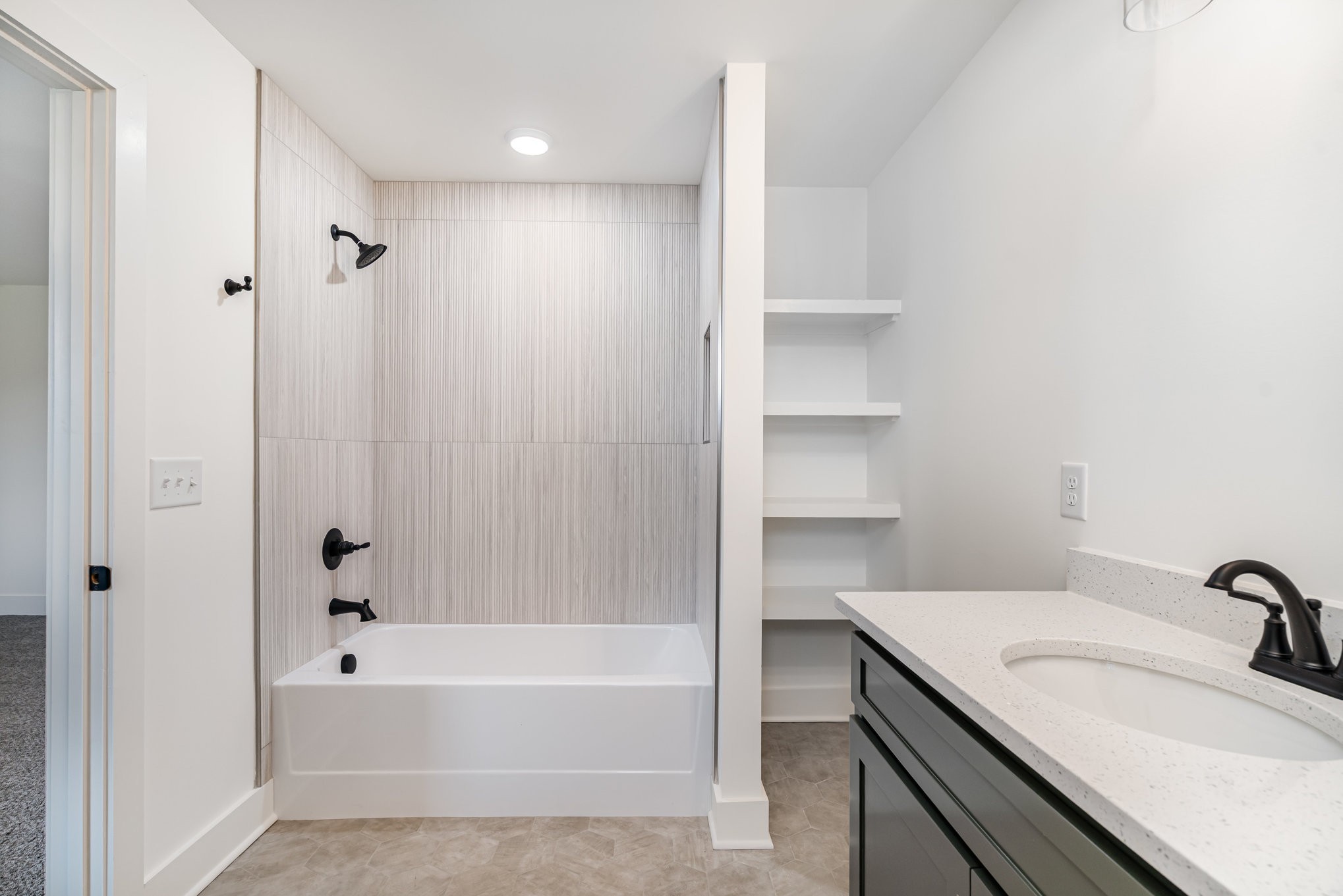 115 Crenshaw Road Hartsville, TN 37074 - Photo 33 of 40 a bathroom with a granite countertop sink a toilet and shower
