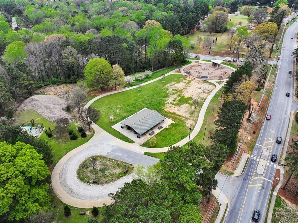 3650 Ashford Dunwoody Road Northeast, Unit 904 Atlanta, GA 30319 - Photo 33 of 33 an aerial view of a house with outdoor space and swimming pool