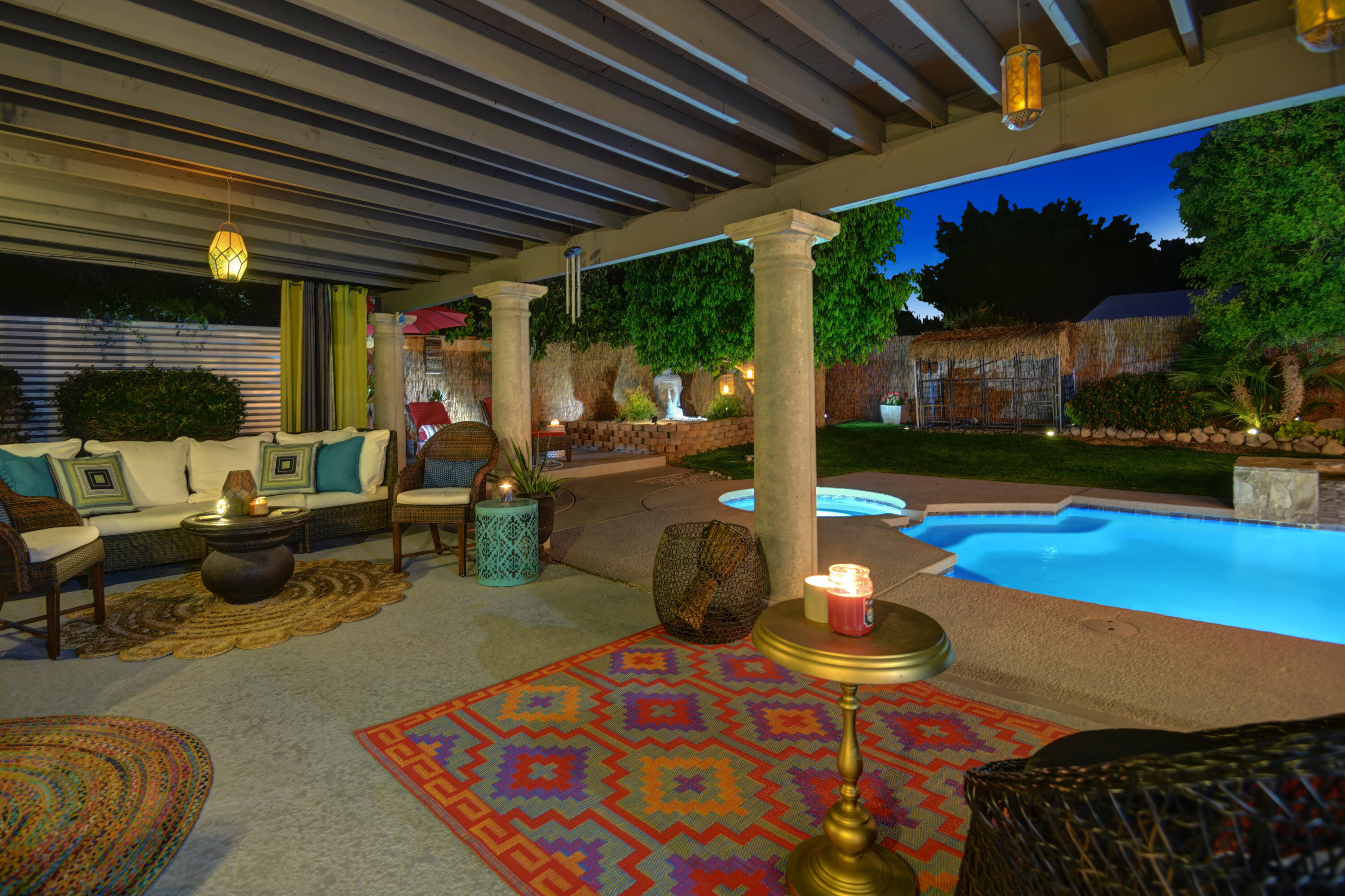 2354 Wayne Road Palm Springs, CA 92262 - Photo 26 of 34 NIGHT UNDER COVERED PATIO