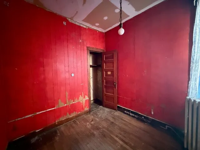 an empty room with a window