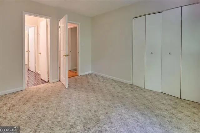 an empty room with a window