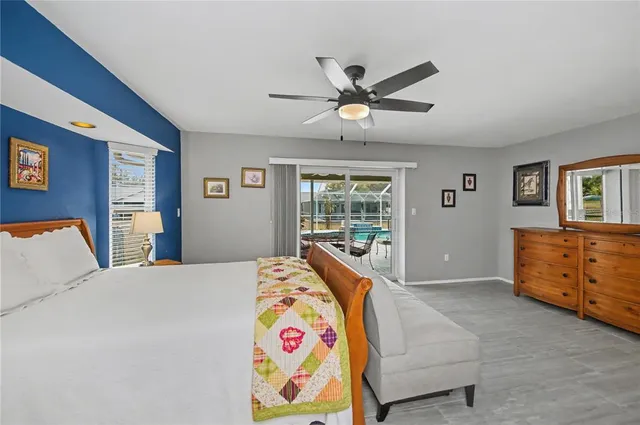 a bathroom with a shower curtain and a sink