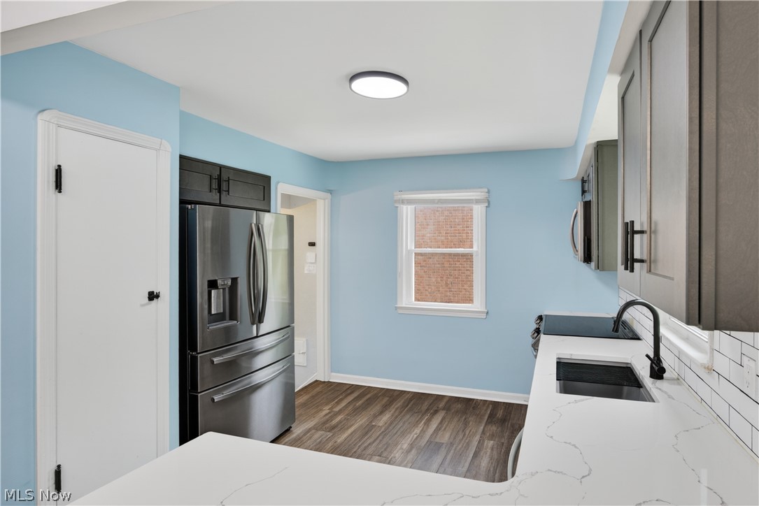 4186 Lambert Road South Euclid, OH 44121 - Photo 13 of 36 This wonderful Kitchen has gorgeous white quartz counter providing plenty of worktops