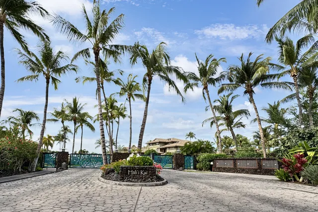 a view of a backyard with a fountain