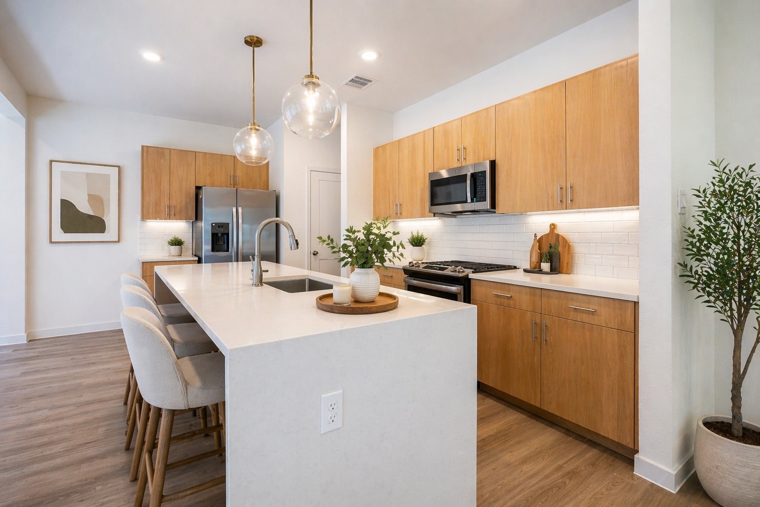 2511 Appian Way New Caney, TX 77357 - Photo 6 of 34 Modern kitchen - This picure is virtually staged