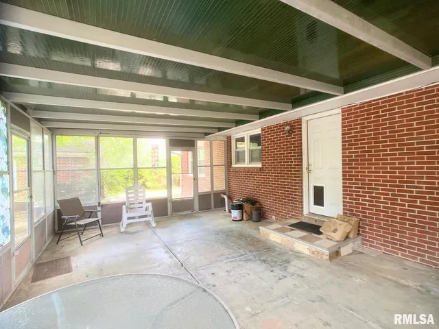 a view of outdoor space with seating area