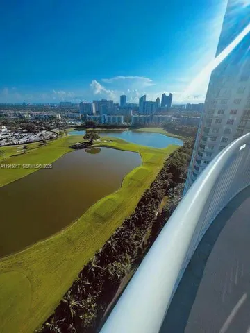 a view of a city and an ocean view