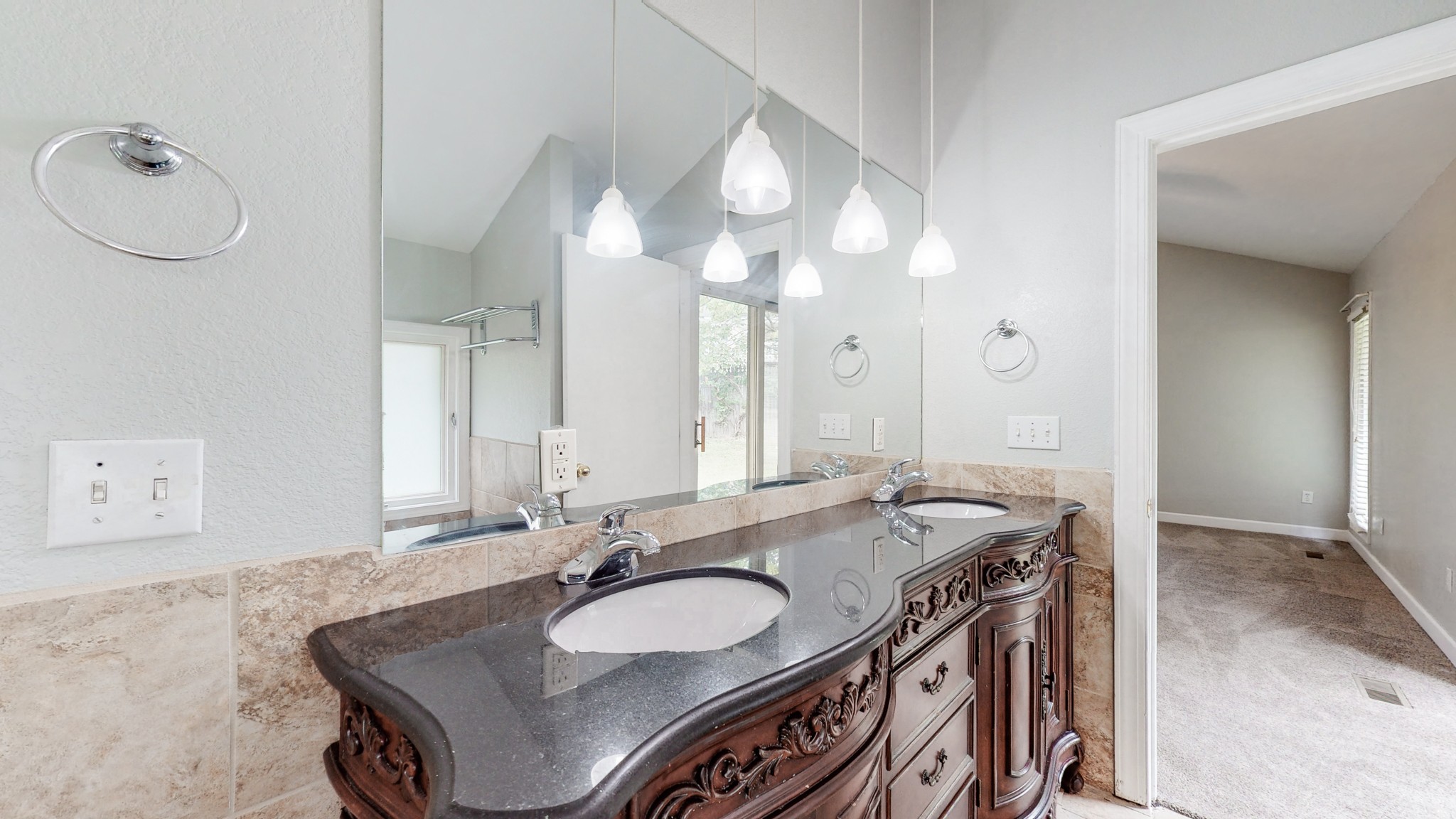8620 Hickory Ridge Road Mount Juliet, TN 37122 - Photo 12 of 12 a bathroom with a granite countertop sink and a mirror