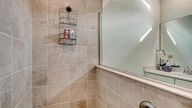 an empty room with closet area