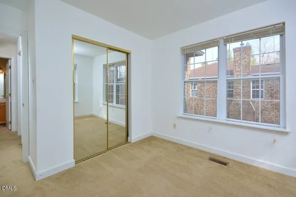 an empty room with a window