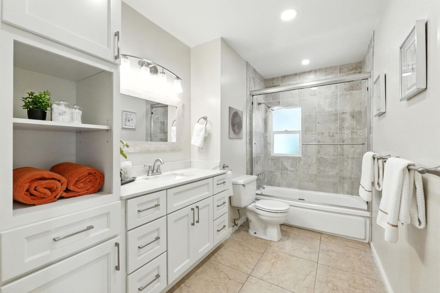 479 Chestnut Avenue Milpitas, CA 95035 - Photo 23 of 27 a bathroom with a double vanity sink toilet and shower