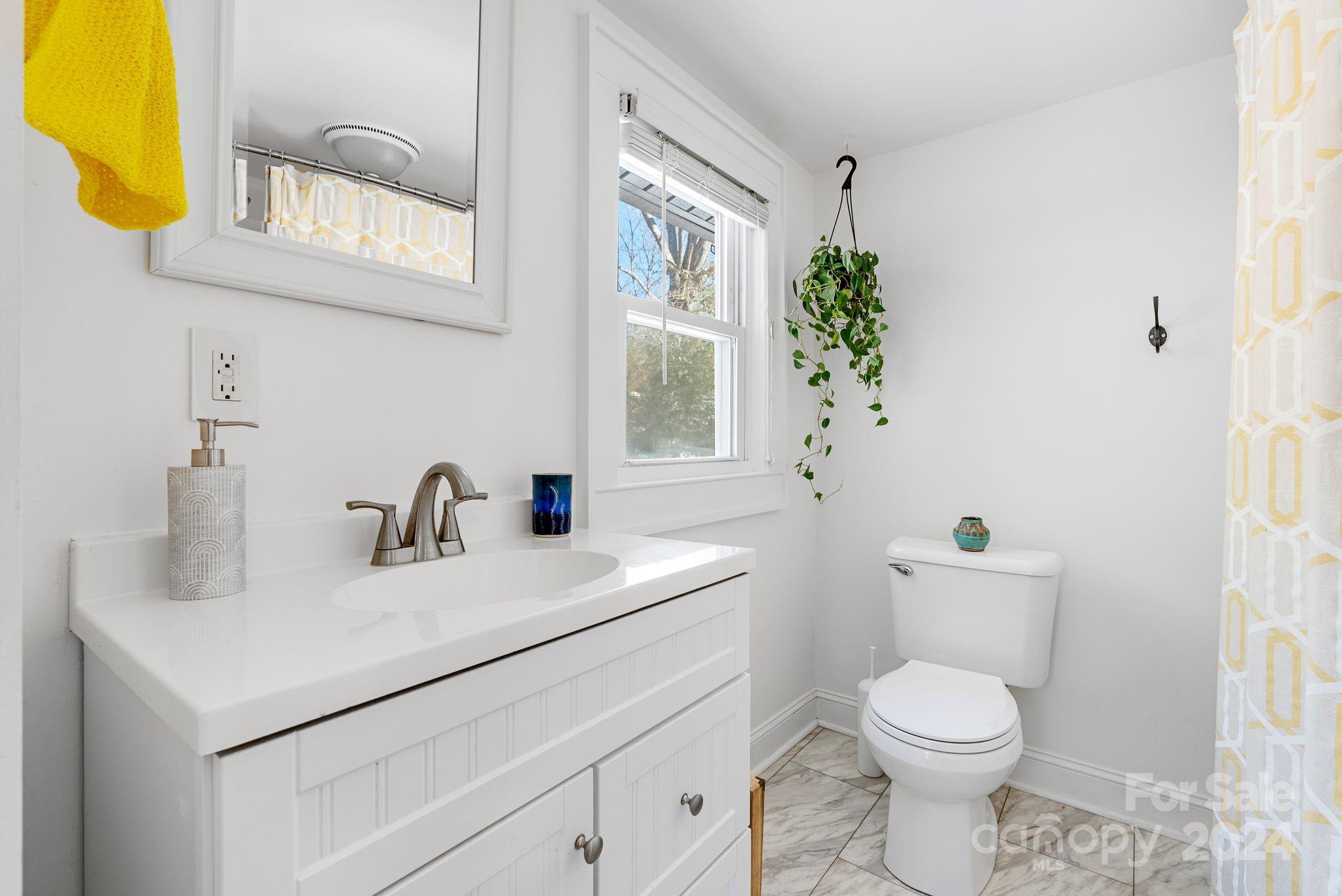 608 Barnard Road Marshall, NC 28753 - Photo 16 of 23 a bathroom with a toilet sink and mirror