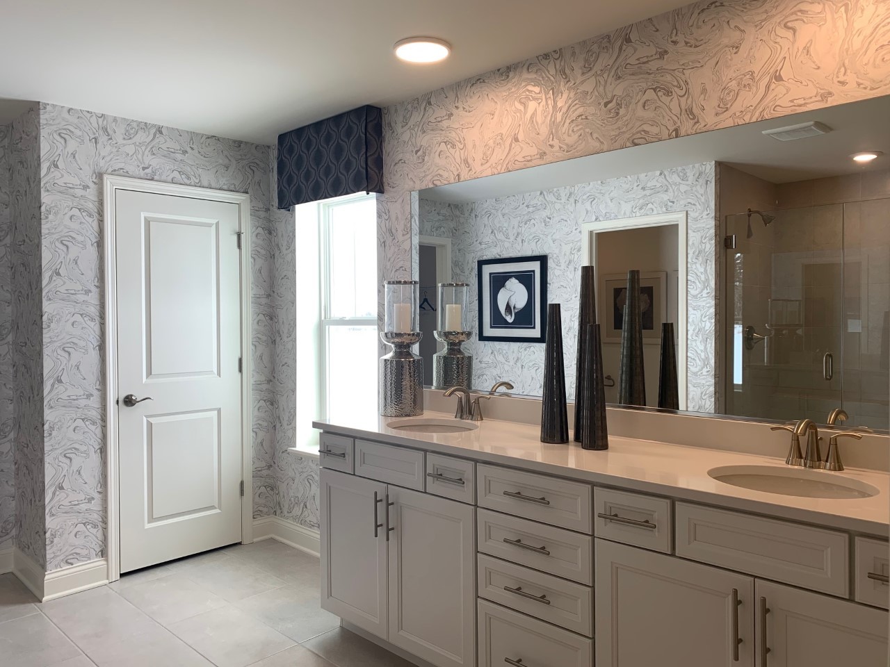 1170 Slade Road South Elgin, IL 60177 - Photo 18 of 29 a spacious bathroom with a double vanity sink and mirror