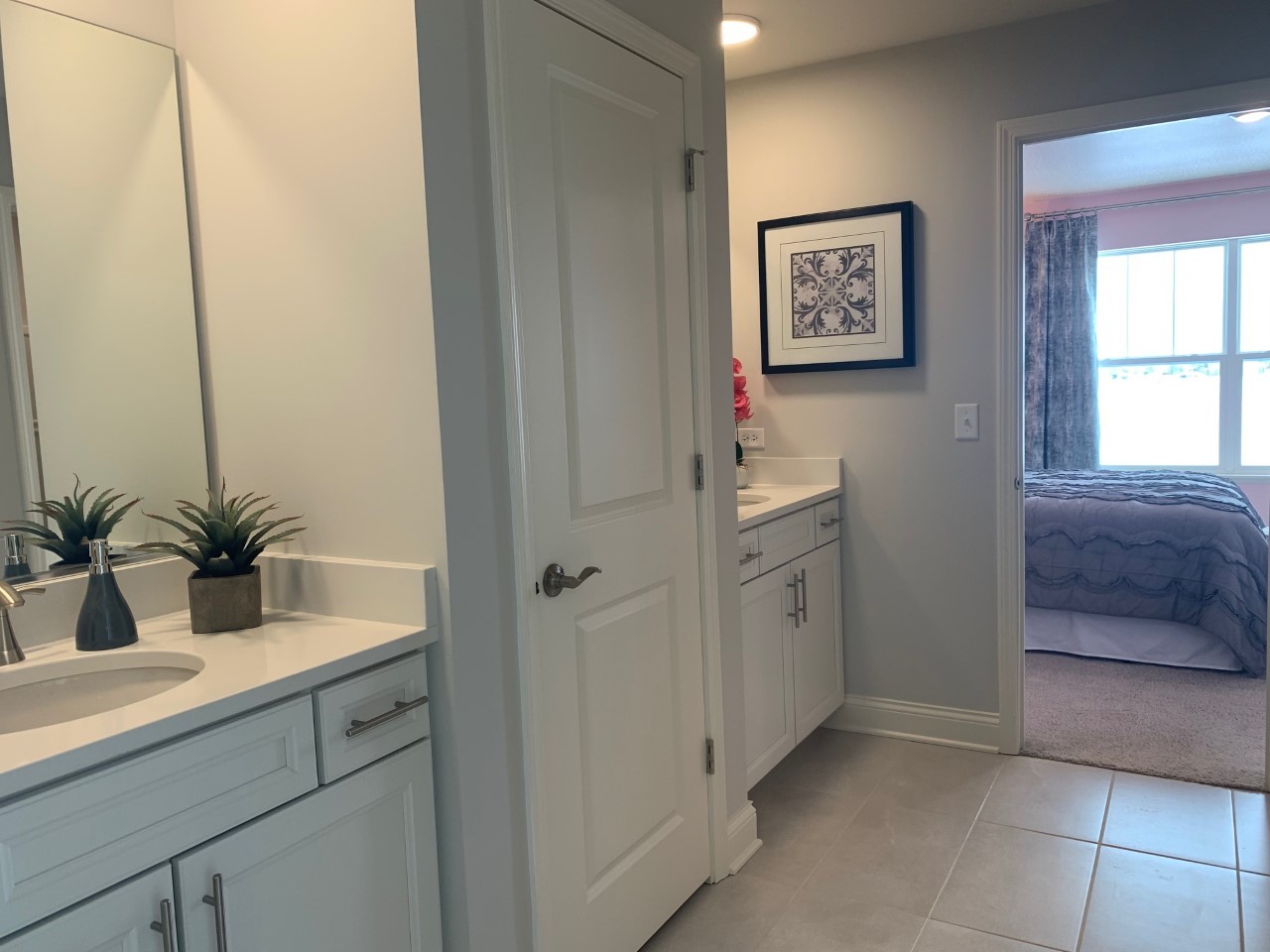 1170 Slade Road South Elgin, IL 60177 - Photo 23 of 29 a bathroom with a granite countertop sink a mirror and vanity