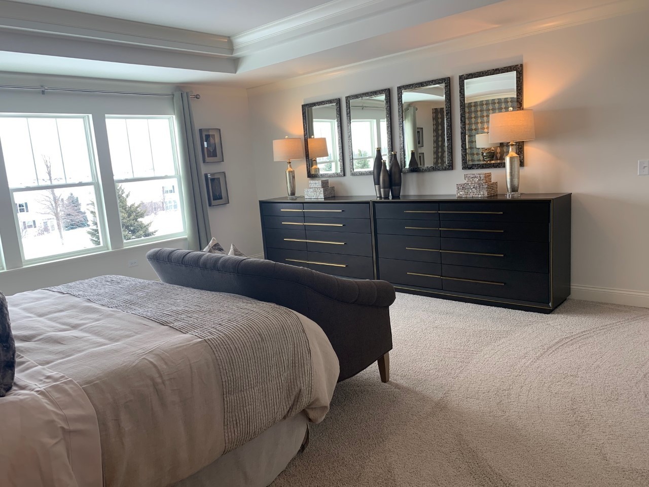 1170 Slade Road South Elgin, IL 60177 - Photo 24 of 29 a bedroom with a bed and large windows