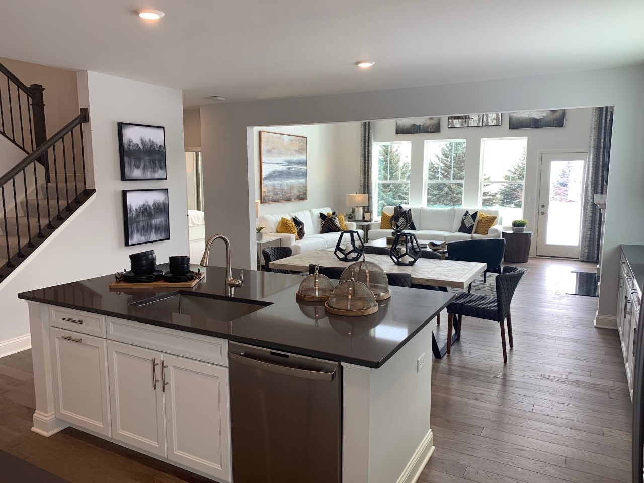 1170 Slade Road South Elgin, IL 60177 - Photo 6 of 29 a kitchen with a sink and living room
