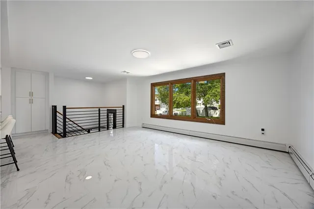 an empty room with a window