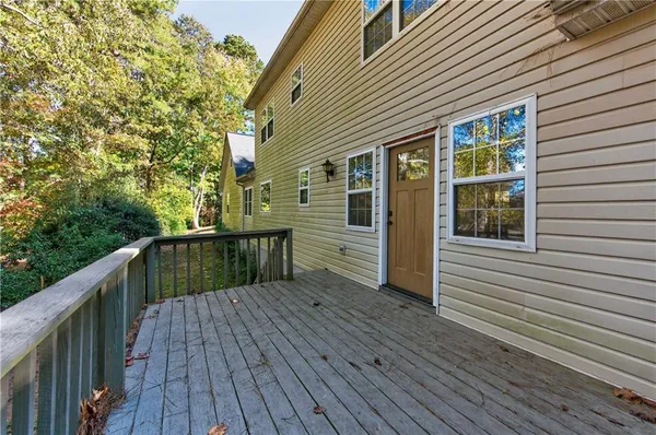 a view of a house with a deck