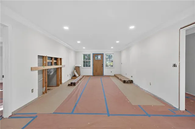 a view of a living room hardwood floor