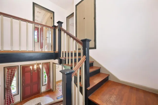 a view of wooden deck