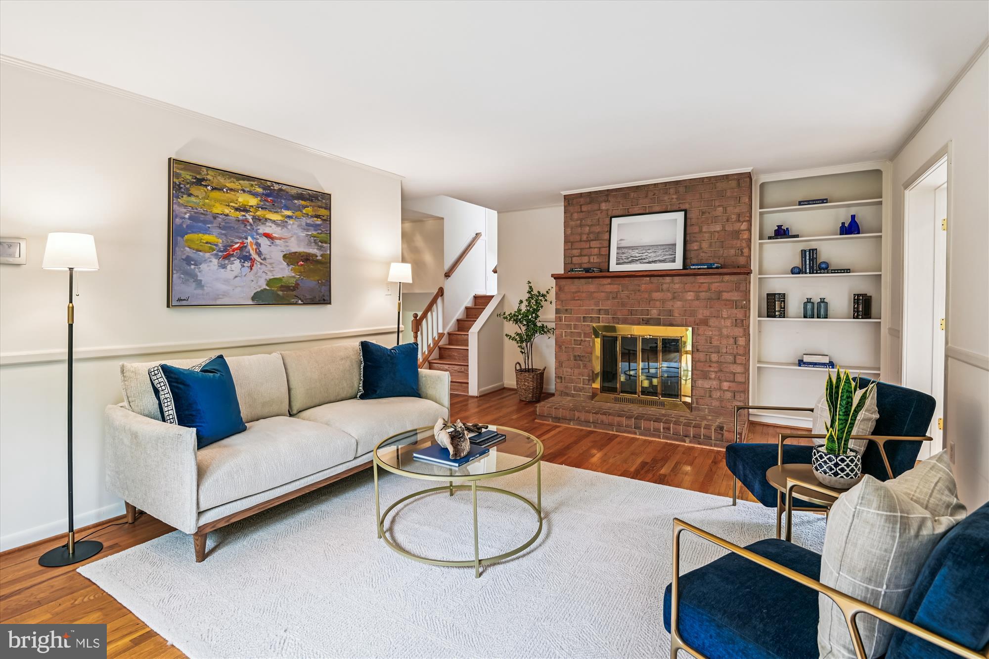 1003 Dulaney Lane Annapolis, MD 21403 - Photo 3 of 50 Living room anchored by wood-burning fp
