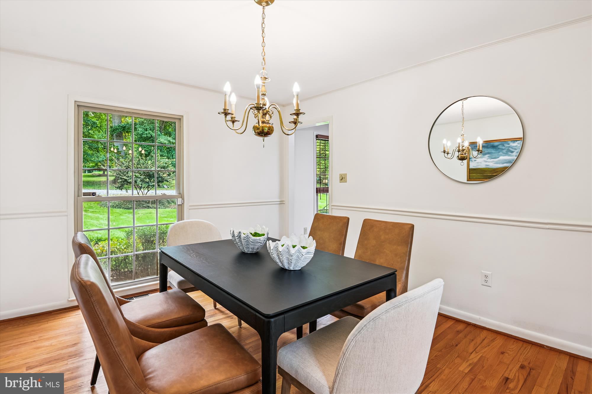 1003 Dulaney Lane Annapolis, MD 21403 - Photo 7 of 50 Formal dining room with chandelier and chair rail