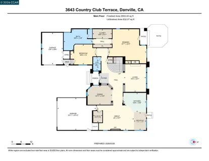 $2,798,800 | 3643 Country Club Terrace, Danville, CA 94506