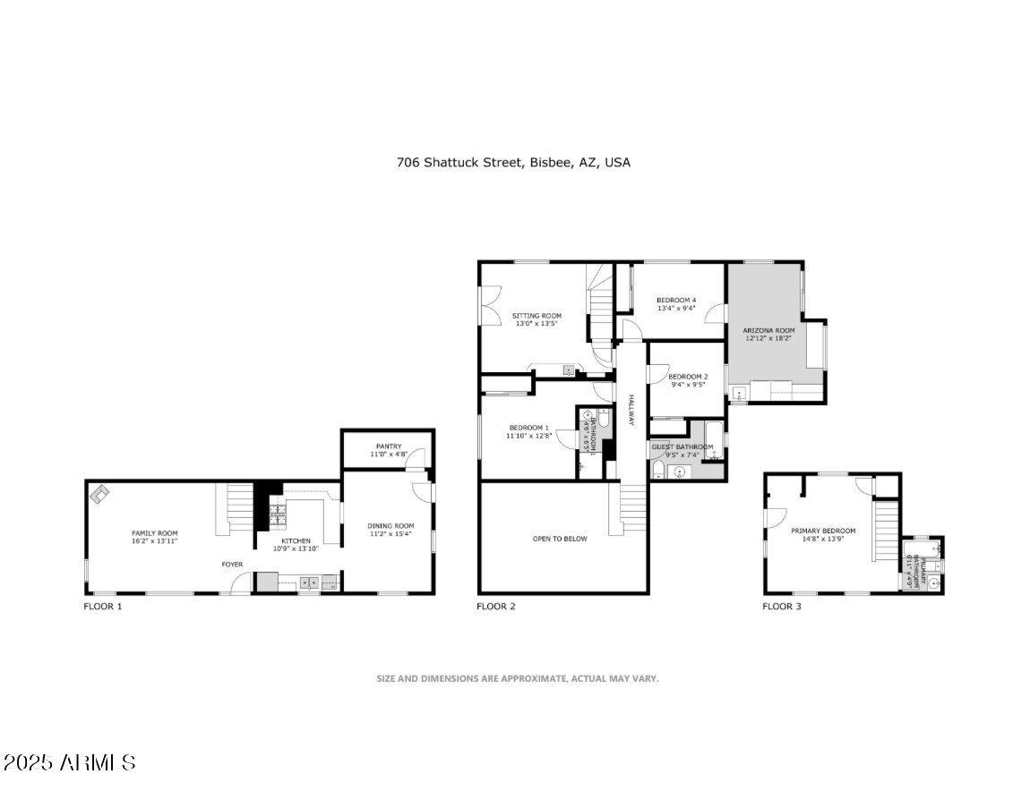 706 Shattuck Street Bisbee, AZ 85603 - Photo 55 of 55 a picture of floor plan
