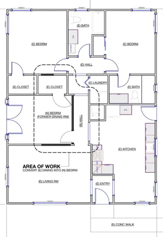 a view of a living room and dining room