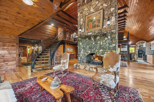 a building outdoor space with patio furniture