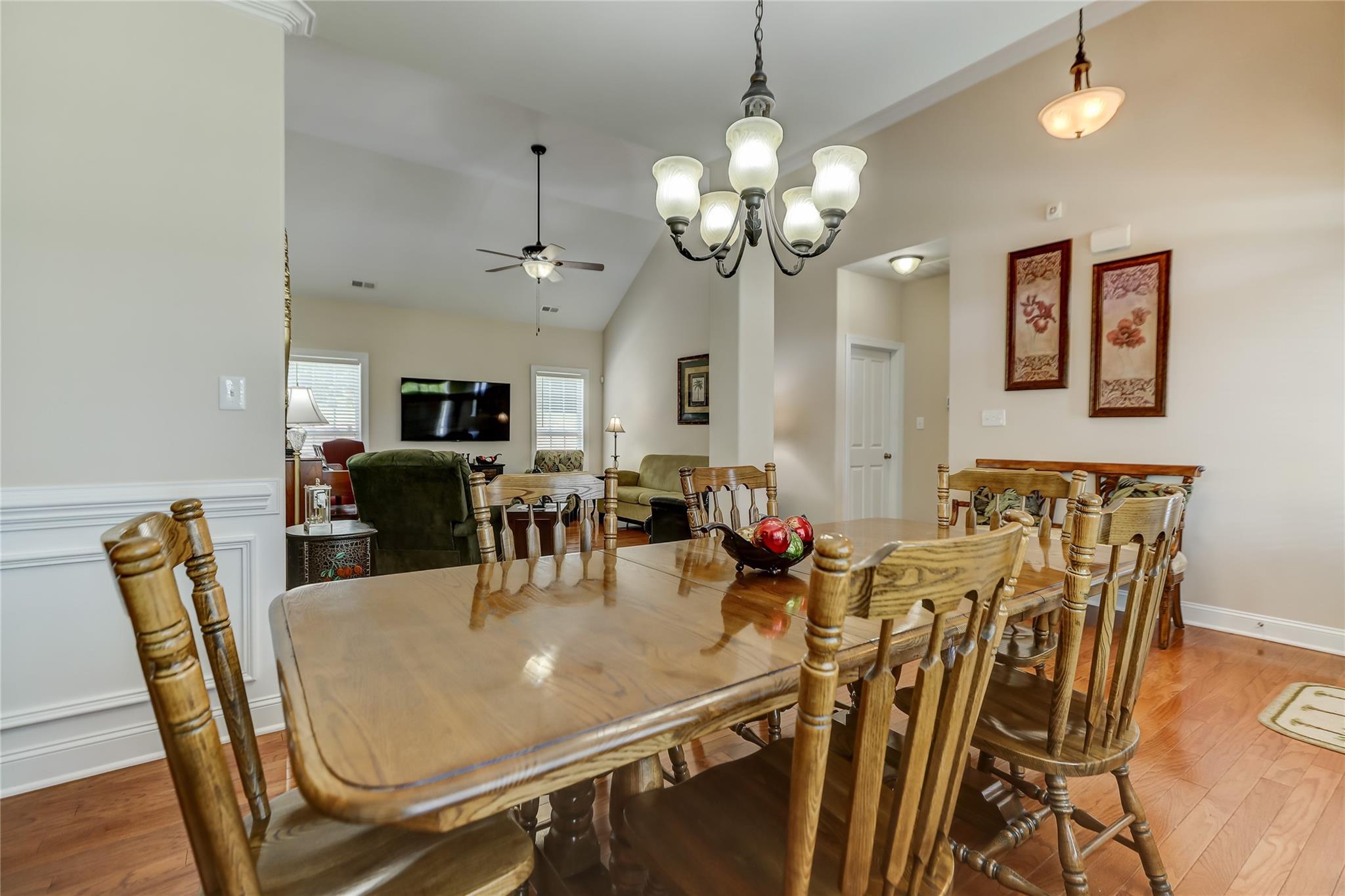 2005 Charles Avenue Lancaster, SC 29720 - Photo 6 of 42 a view of a dining room with furniture and chandelier