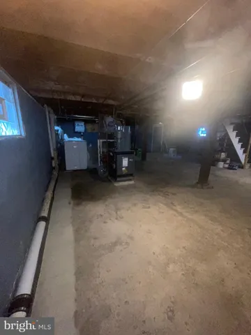 a view of a garage