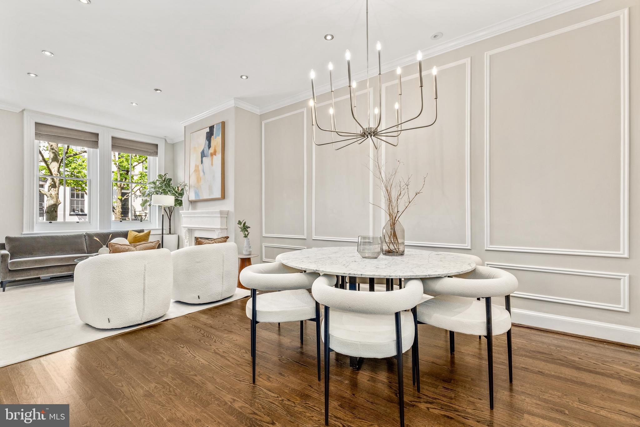 1213 29th Street Northwest Washington, DC 20007 - Photo 4 of 31 a view of a dining room with furniture window and wooden floor