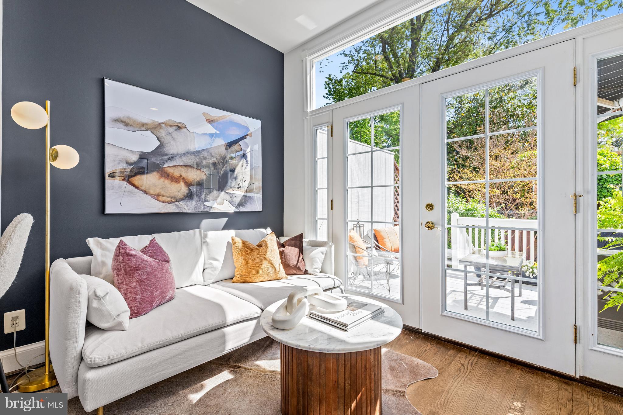 1213 29th Street Northwest Washington, DC 20007 - Photo 9 of 31 a living room with furniture and a large window with outer view