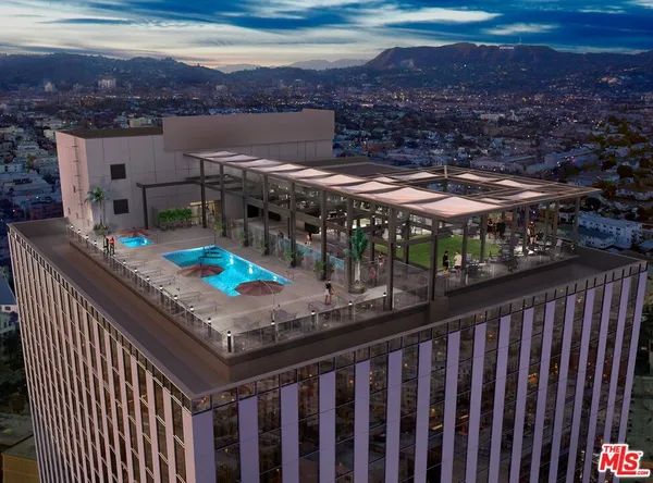 an aerial view of a city